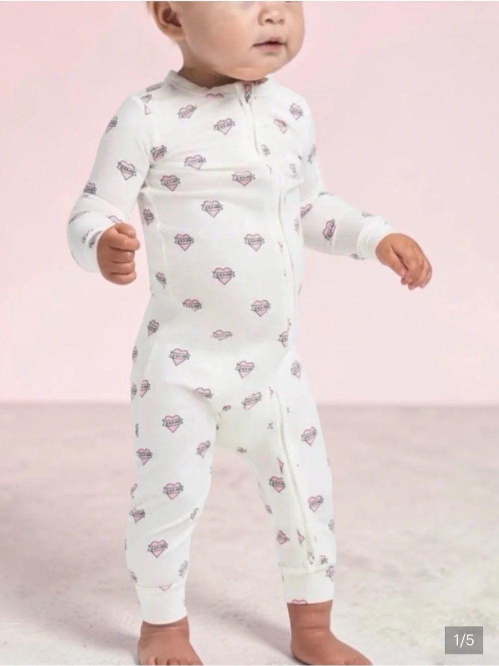 SKIMS Sleep Baby Onesie - Marble Heart Banner (multi sizes)